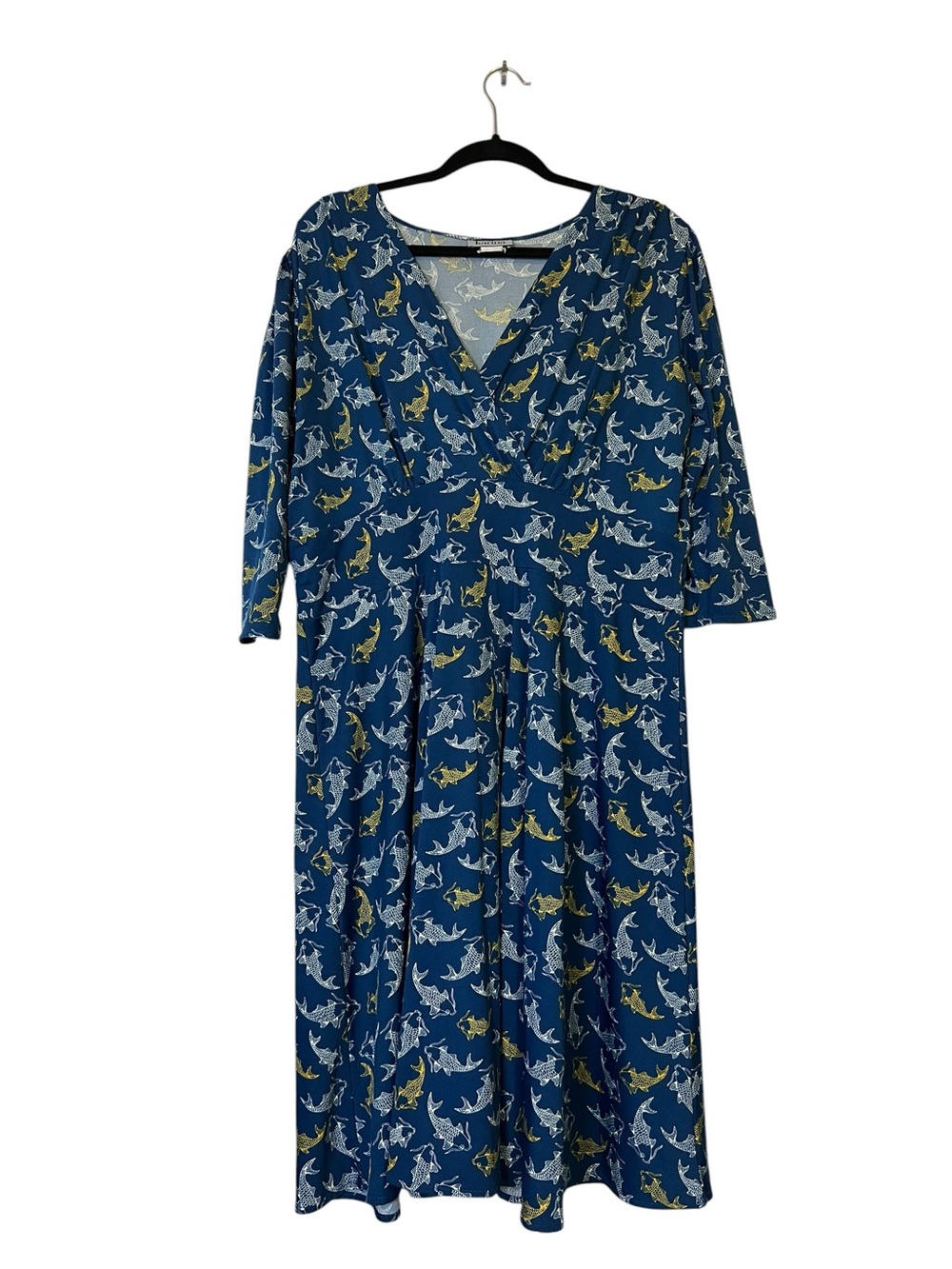 Karina Women’s XXL Koi Fish Pattern Blue  Easy Dress